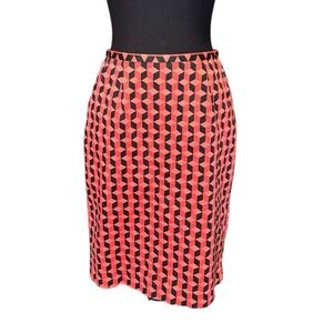 Sandra King Moda Seta Geometric Pencil Skirt | 6 | Retro Mod Pop Art Print C205